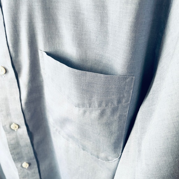 Lauren Ralph Lauren Classic Fit Non Iron men’s button shirt 16 32-33 light blue - Picture 5 of 8